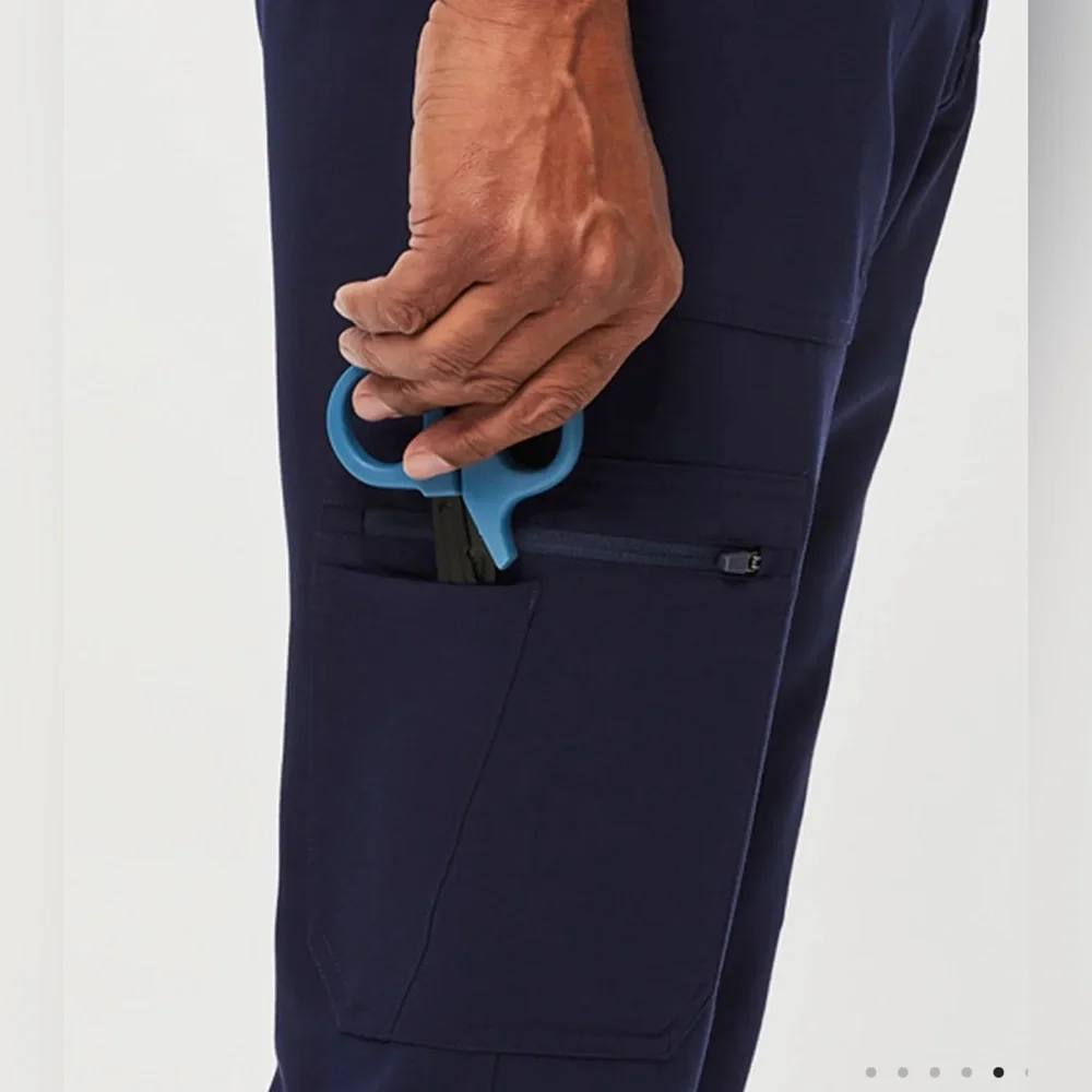 Figs Slim Cairo Cargo Scrub Pants in Navy Blue Medical Uniform Size XL